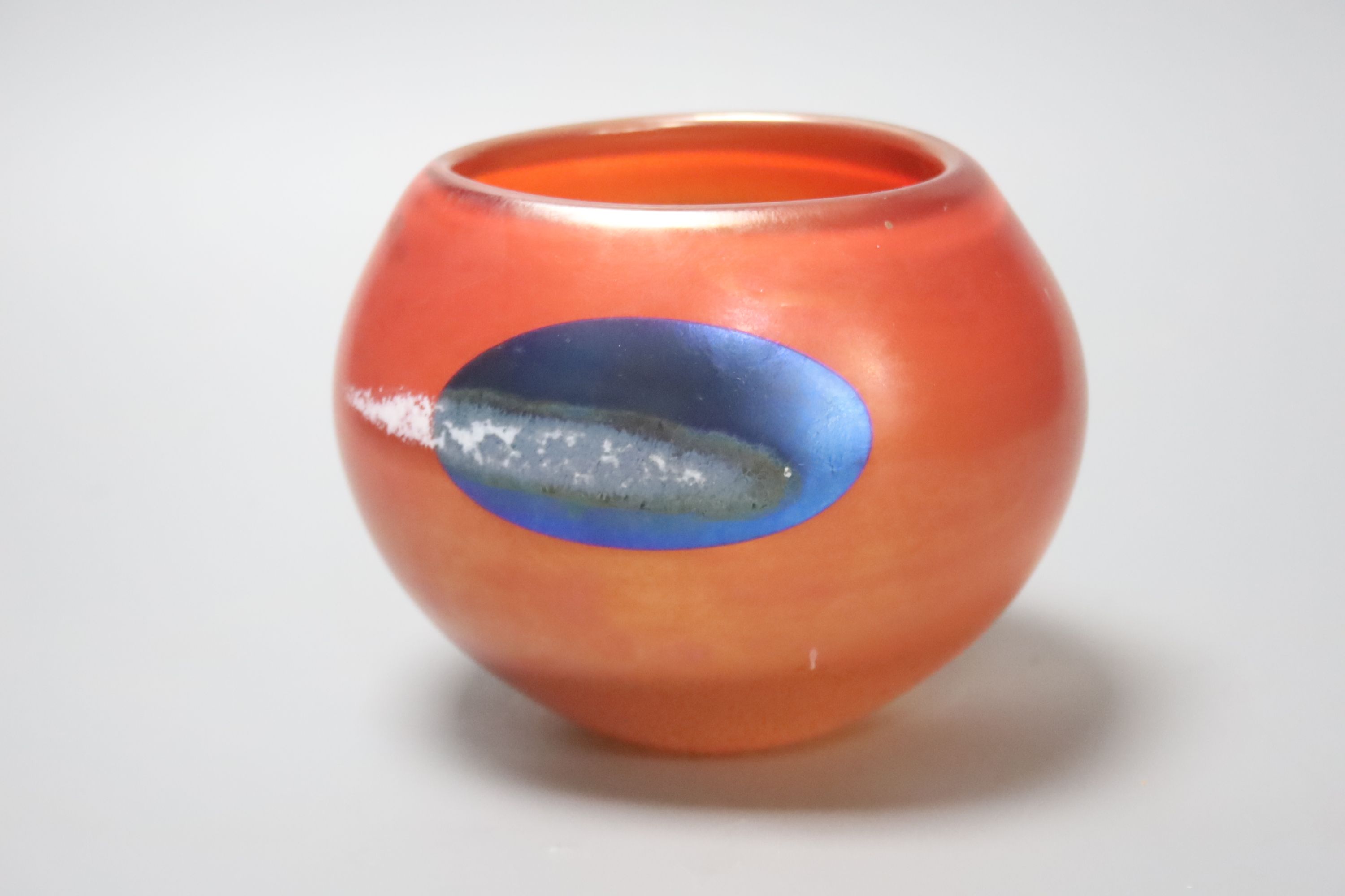 An Art glass vase, indistinctly signed and dated '96, height 12cm